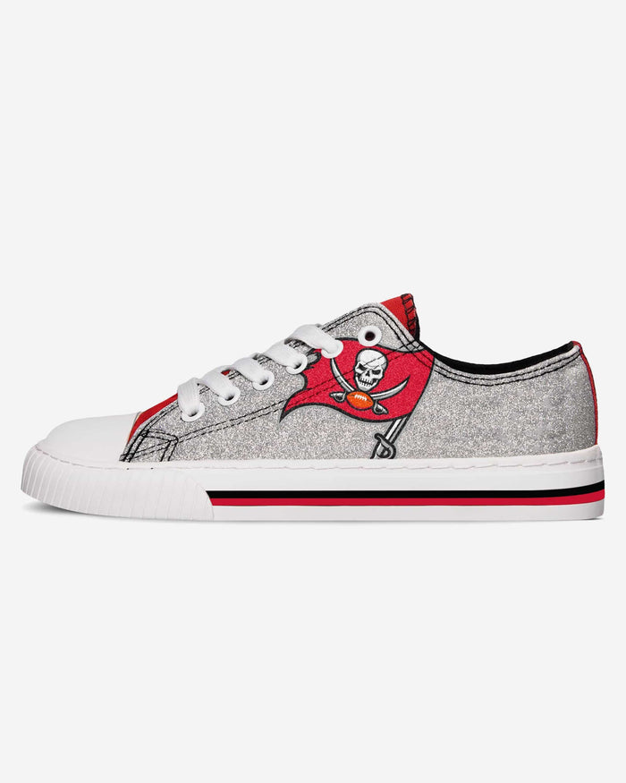 Tampa Bay Buccaneers Womens Glitter Low Top Canvas Shoe FOCO - FOCO.com