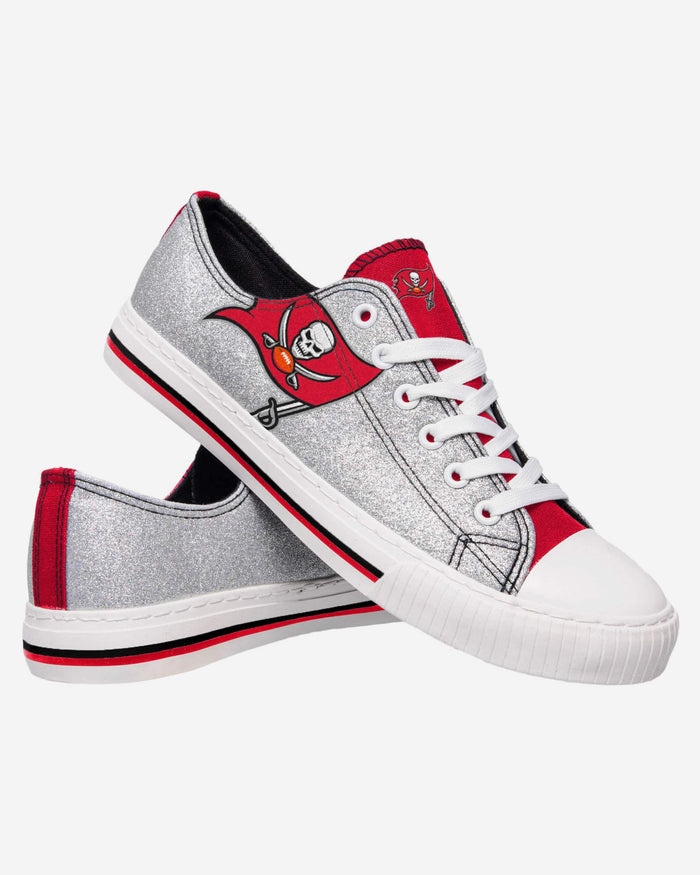 Tampa Bay Buccaneers Womens Glitter Low Top Canvas Shoe FOCO - FOCO.com