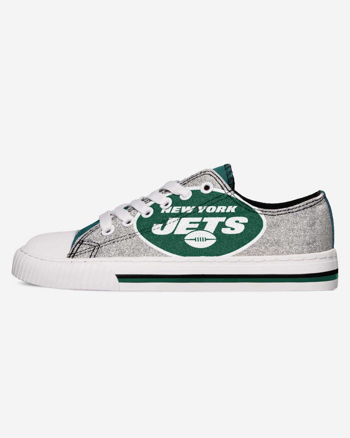 New York Jets Womens Glitter Low Top Canvas Shoe FOCO 6 - FOCO.com