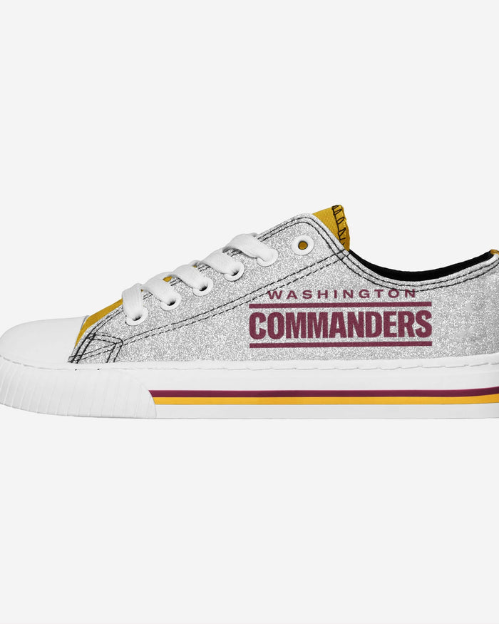 Washington Commanders Womens Glitter Low Top Canvas Shoe FOCO 6 - FOCO.com