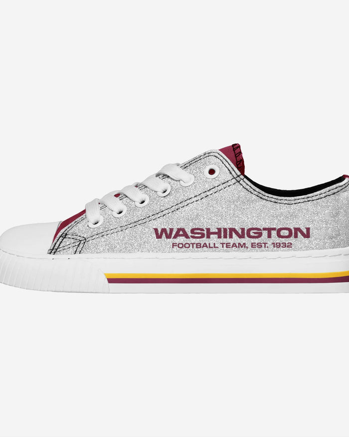 Washington Commanders Womens Original Glitter Low Top Canvas Shoe FOCO 6 - FOCO.com