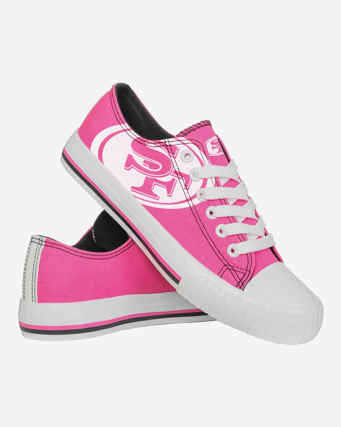 San Francisco 49ers Womens Highlights Low Top Canvas Shoe FOCO - FOCO.com