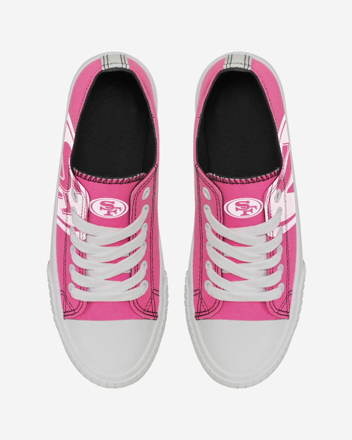 San Francisco 49ers Womens Highlights Low Top Canvas Shoe FOCO - FOCO.com