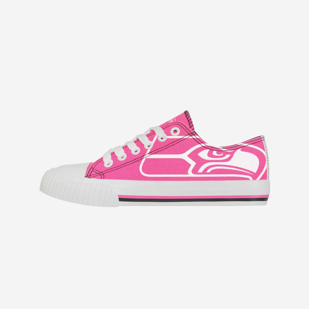 Seattle Seahawks Womens Highlights Low Top Canvas Shoe FOCO 6 - FOCO.com