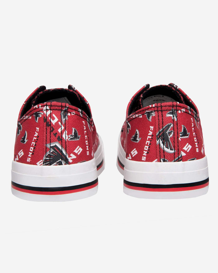 Atlanta Falcons Womens Low Top Repeat Print Canvas Shoe FOCO - FOCO.com