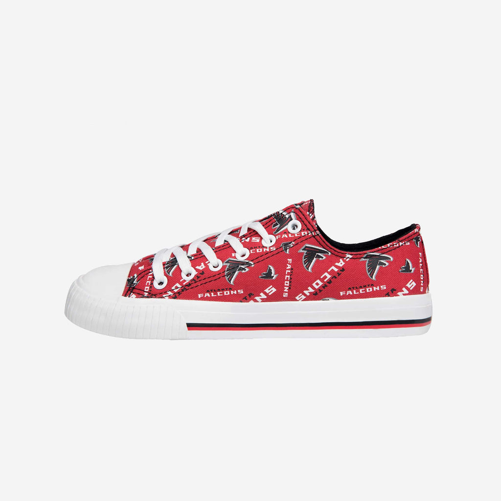 Atlanta Falcons Womens Low Top Repeat Print Canvas Shoe FOCO - FOCO.com