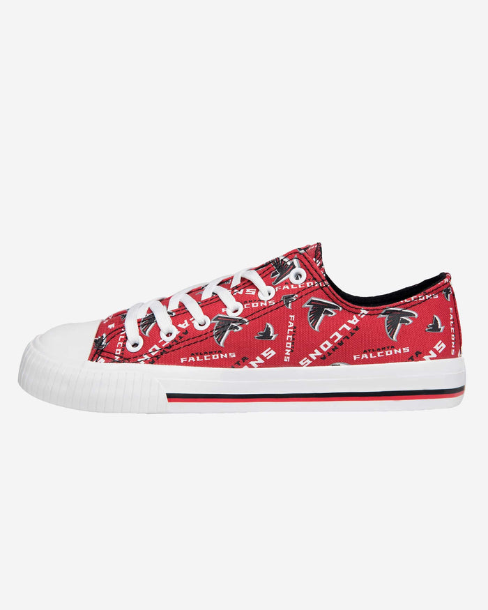 Atlanta Falcons Womens Low Top Repeat Print Canvas Shoe FOCO - FOCO.com