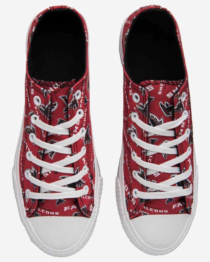 Atlanta Falcons Womens Low Top Repeat Print Canvas Shoe FOCO - FOCO.com