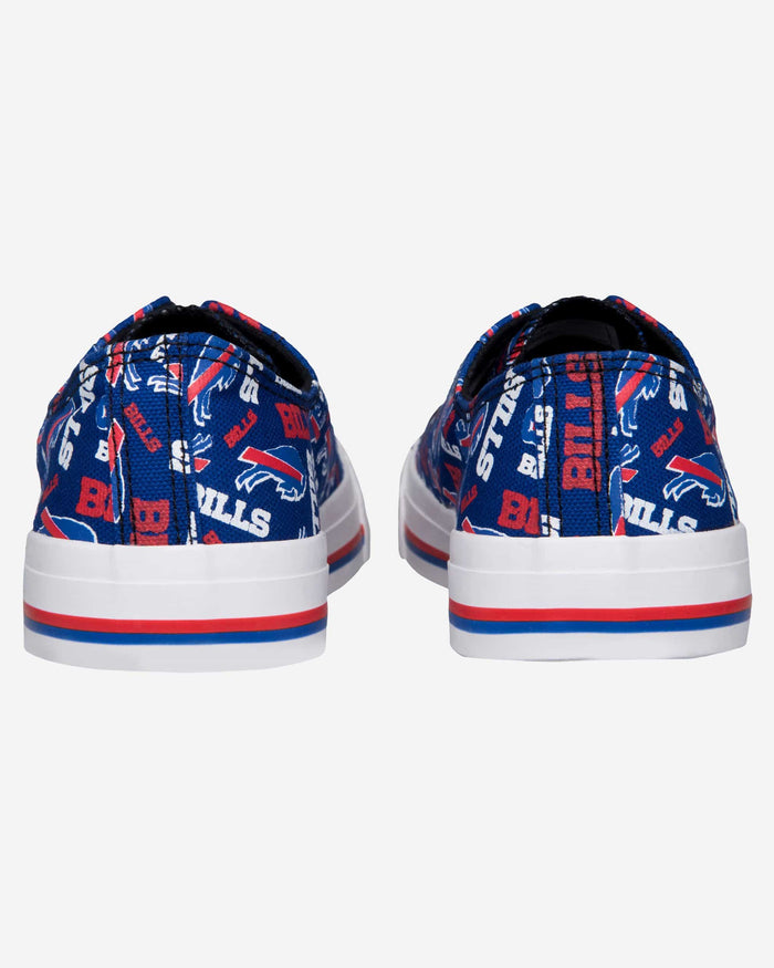 Buffalo Bills Womens Low Top Repeat Print Canvas Shoe FOCO - FOCO.com