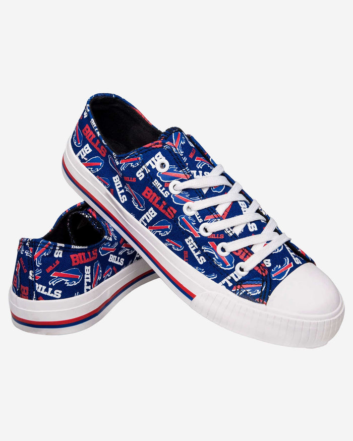 Buffalo Bills Womens Low Top Repeat Print Canvas Shoe FOCO - FOCO.com