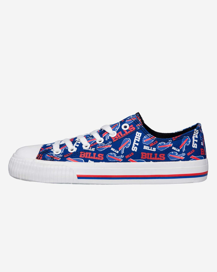 Buffalo Bills Womens Low Top Repeat Print Canvas Shoe FOCO - FOCO.com