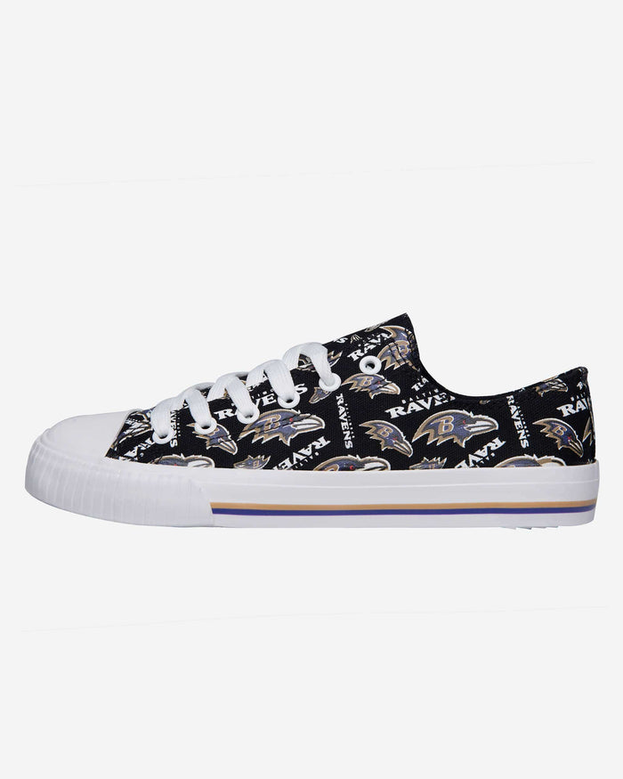 Baltimore Ravens Womens Low Top Repeat Print Canvas Shoe FOCO - FOCO.com