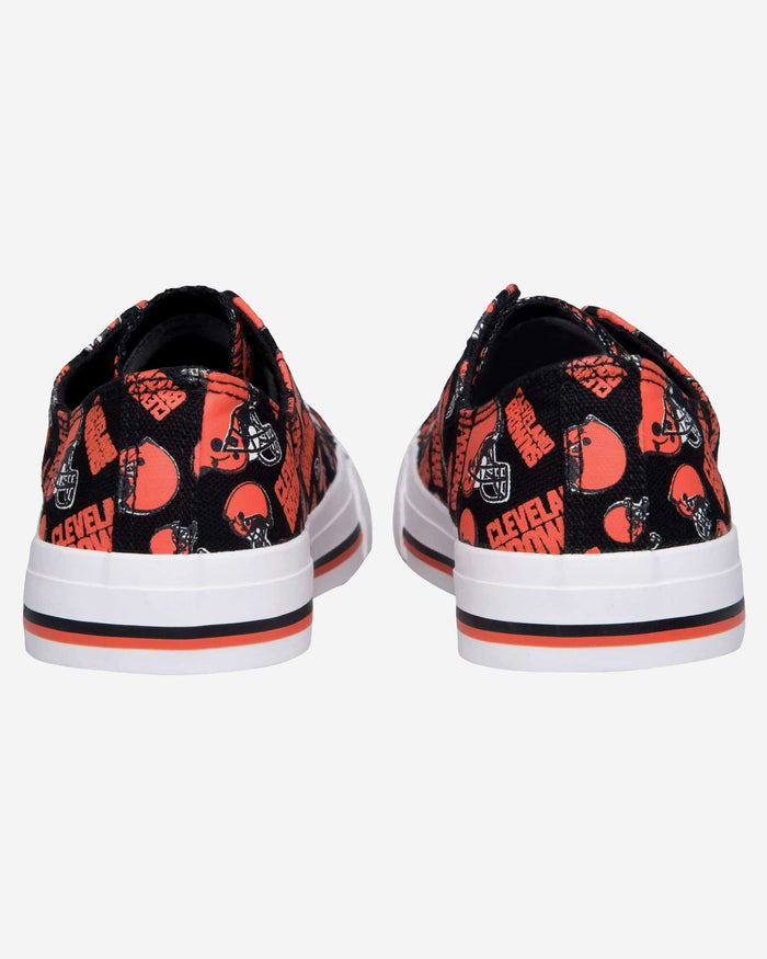 Cleveland Browns Womens Low Top Repeat Print Canvas Shoe FOCO - FOCO.com