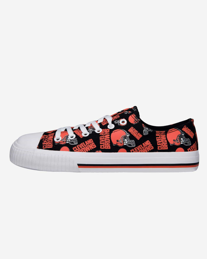 Cleveland Browns Womens Low Top Repeat Print Canvas Shoe FOCO - FOCO.com