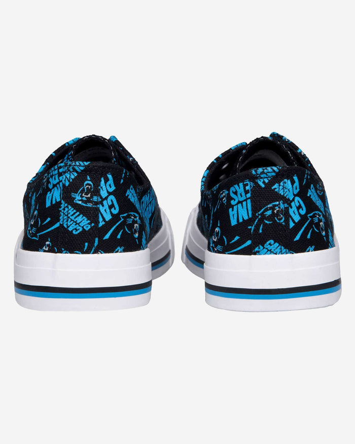 Carolina Panthers Womens Low Top Repeat Print Canvas Shoe FOCO - FOCO.com