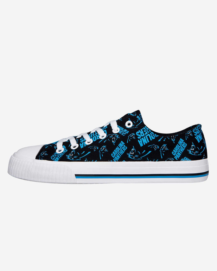 Carolina Panthers Womens Low Top Repeat Print Canvas Shoe FOCO - FOCO.com