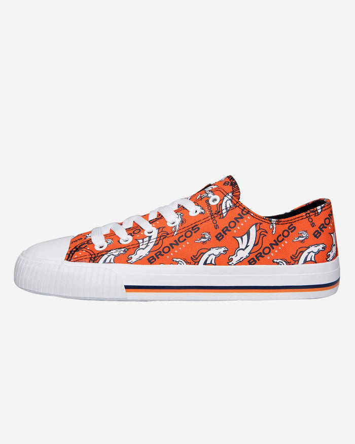 Denver Broncos Womens Low Top Repeat Print Canvas Shoe FOCO - FOCO.com