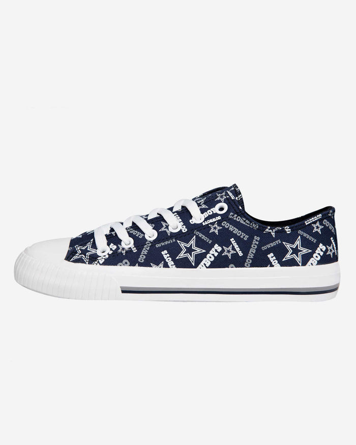 Dallas Cowboys Womens Low Top Repeat Print Canvas Shoe FOCO - FOCO.com