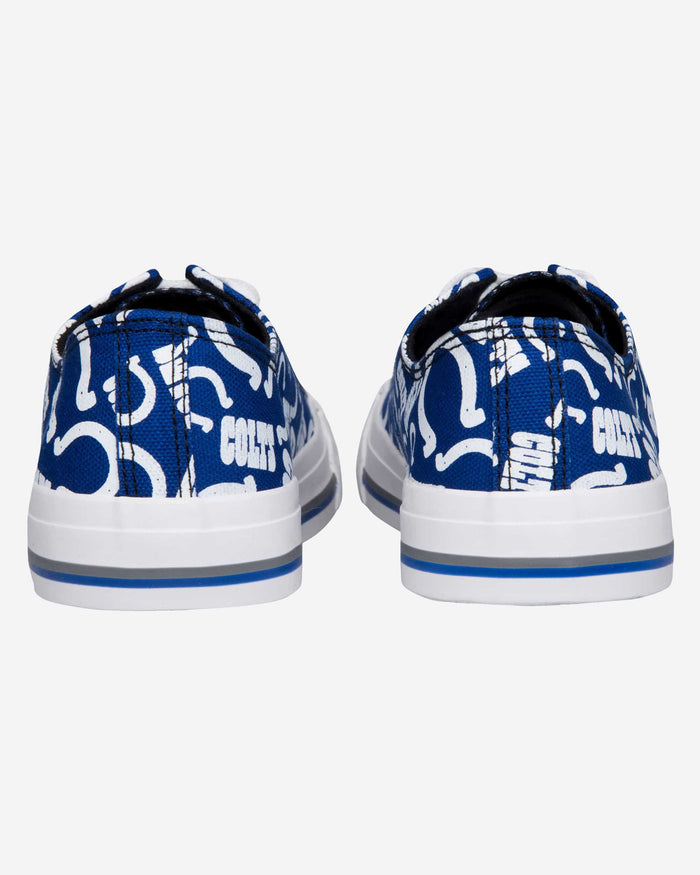 Indianapolis Colts Womens Low Top Repeat Print Canvas Shoe FOCO - FOCO.com