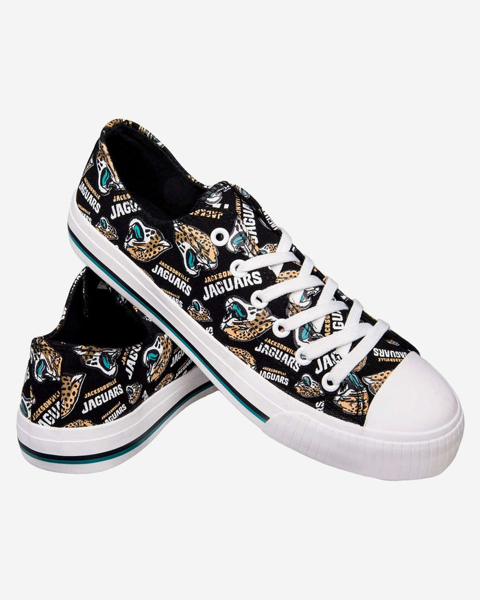 Jacksonville Jaguars Womens Low Top Repeat Print Canvas Shoe FOCO - FOCO.com