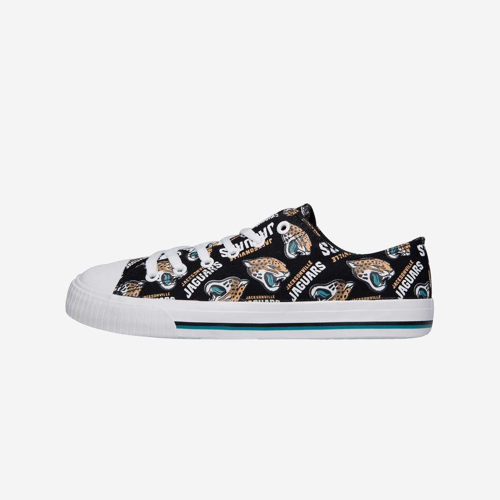 Jacksonville Jaguars Womens Low Top Repeat Print Canvas Shoe FOCO - FOCO.com