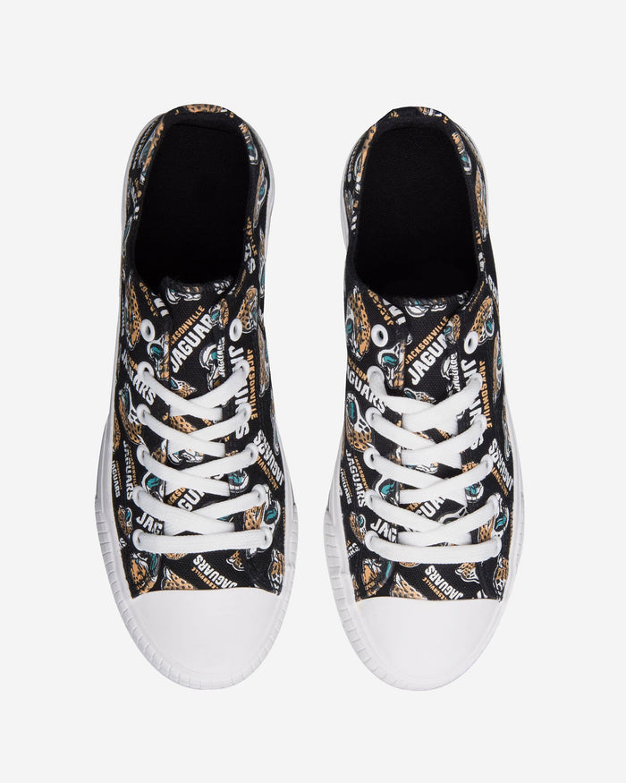 Jacksonville Jaguars Womens Low Top Repeat Print Canvas Shoe FOCO - FOCO.com