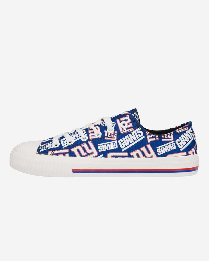 New York Giants Womens Low Top Repeat Print Canvas Shoe FOCO - FOCO.com