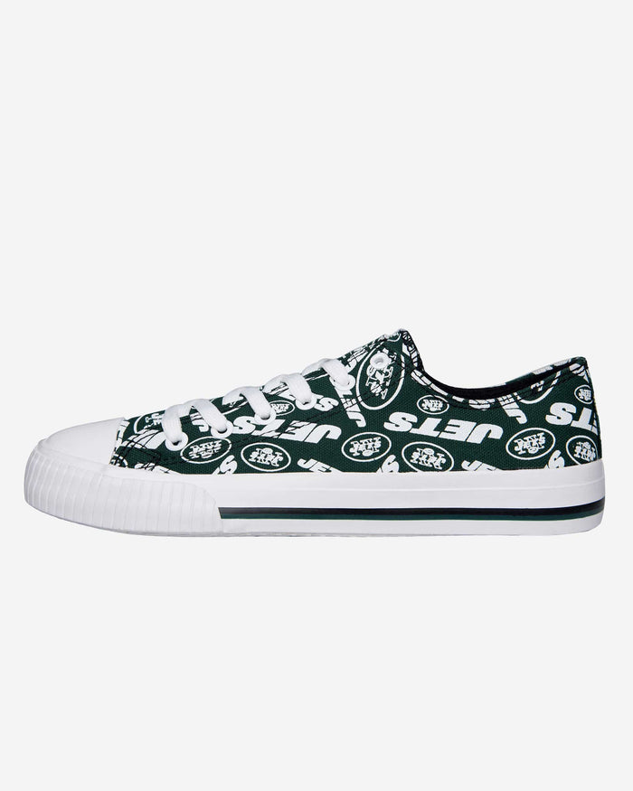 New York Jets Womens 1998-2018 Low Top Repeat Print Canvas Shoe FOCO - FOCO.com