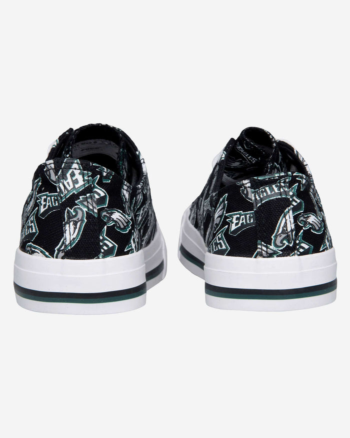 Philadelphia Eagles Womens Low Top Repeat Print Canvas Shoe FOCO - FOCO.com