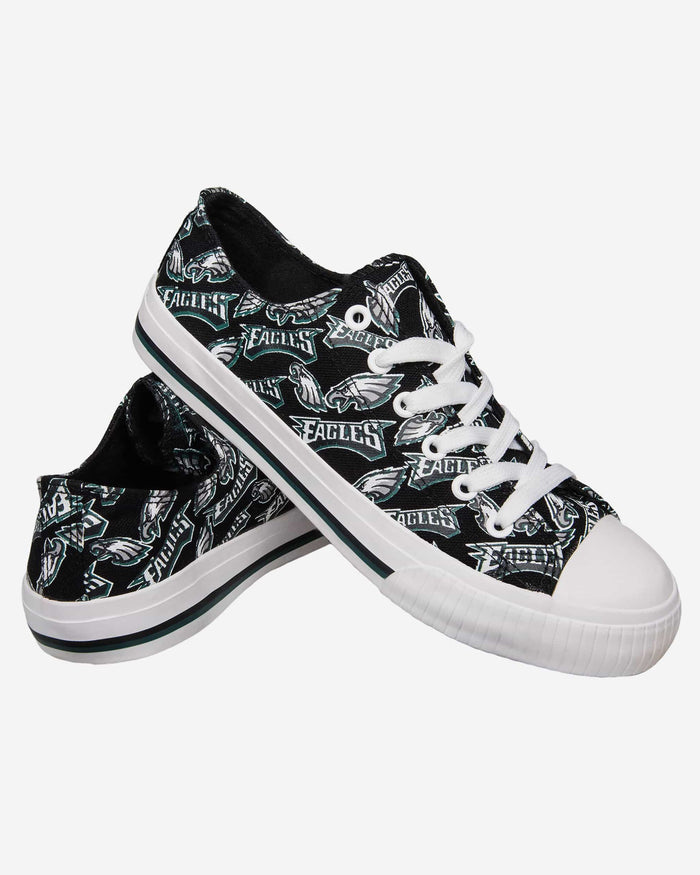 Philadelphia Eagles Womens Low Top Repeat Print Canvas Shoe FOCO - FOCO.com