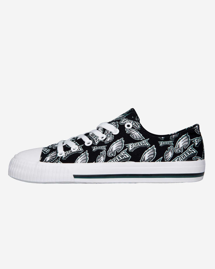 Philadelphia Eagles Womens Low Top Repeat Print Canvas Shoe FOCO 6 - FOCO.com