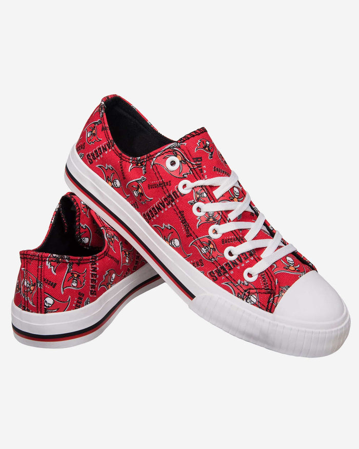 Tampa Bay Buccaneers Womens Low Top Repeat Print Canvas Shoe FOCO - FOCO.com