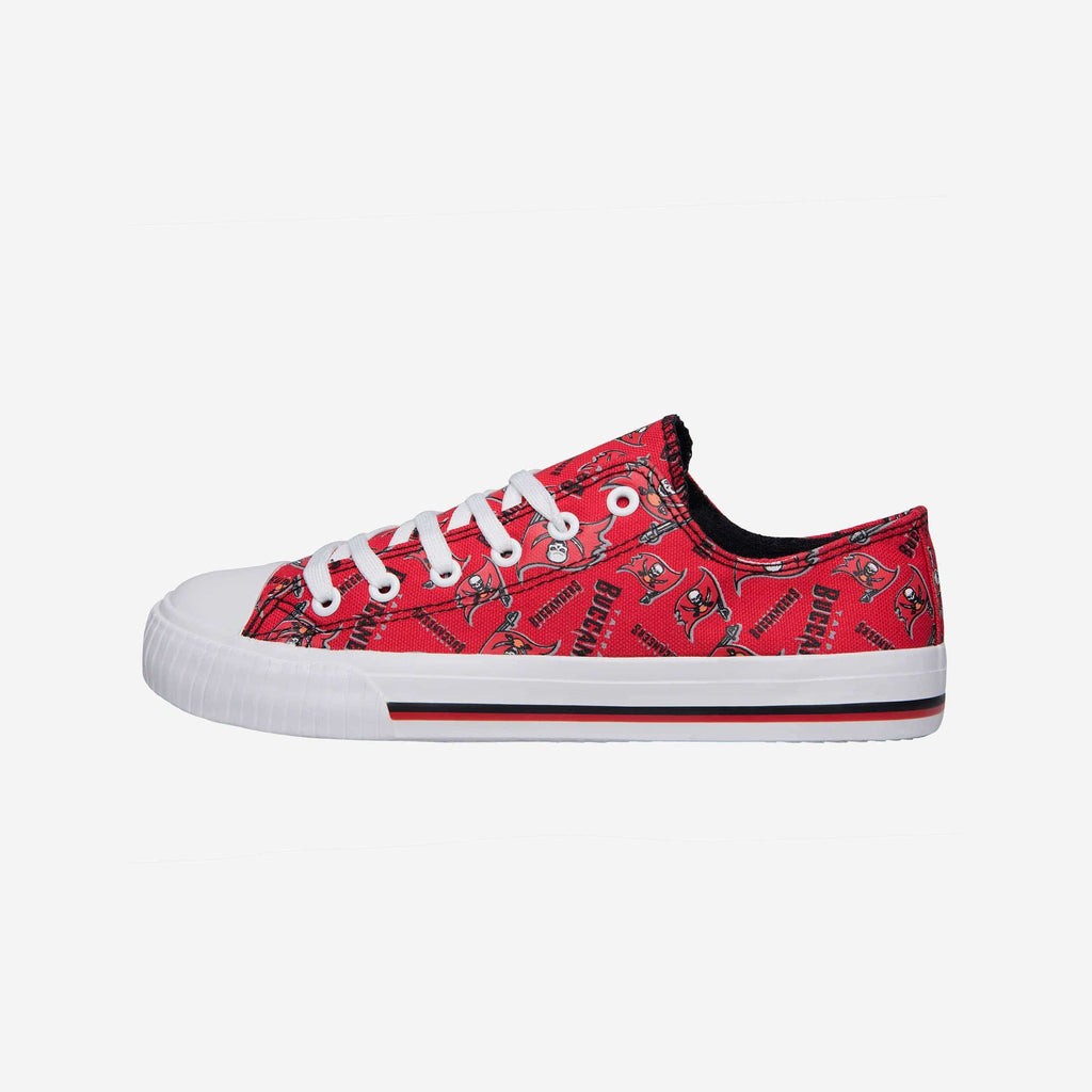 Tampa Bay Buccaneers Womens Low Top Repeat Print Canvas Shoe FOCO - FOCO.com