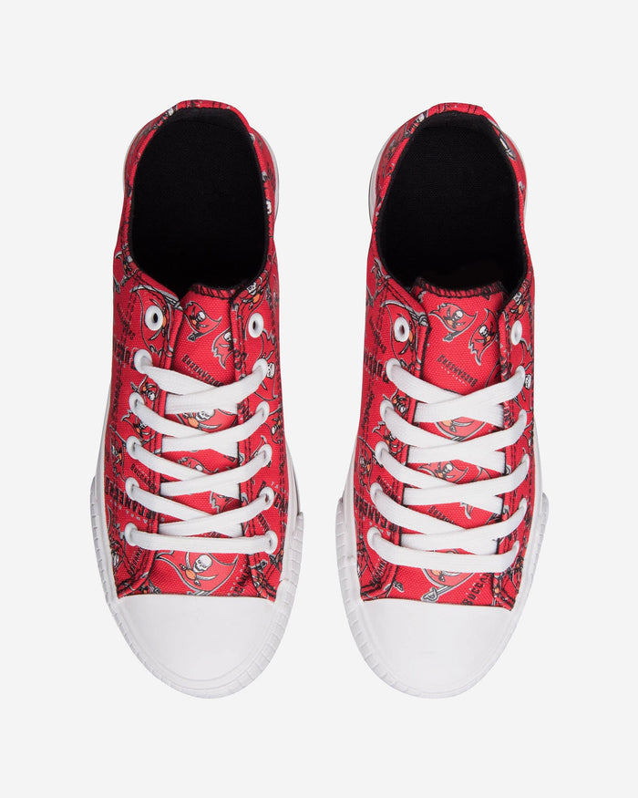 Tampa Bay Buccaneers Womens Low Top Repeat Print Canvas Shoe FOCO - FOCO.com