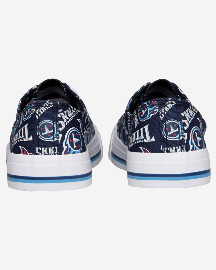 Tennessee Titans Womens Low Top Repeat Print Canvas Shoe FOCO - FOCO.com