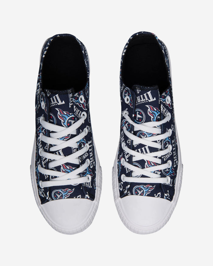 Tennessee Titans Womens Low Top Repeat Print Canvas Shoe FOCO - FOCO.com