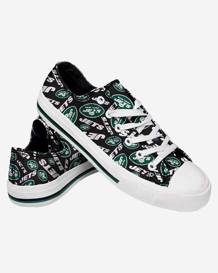 New York Jets Womens Low Top Repeat Print Canvas Shoe FOCO - FOCO.com