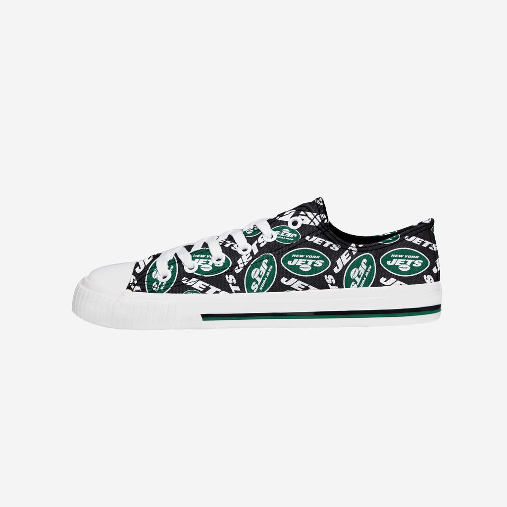 New York Jets Womens Low Top Repeat Print Canvas Shoe FOCO 6 - FOCO.com