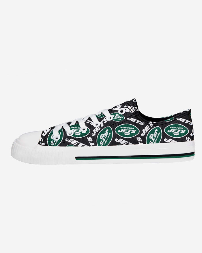 New York Jets Womens Low Top Repeat Print Canvas Shoe FOCO 6 - FOCO.com