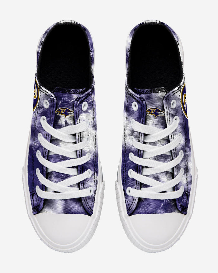 Baltimore Ravens Womens Low Top Tie-Dye Canvas Shoe FOCO - FOCO.com