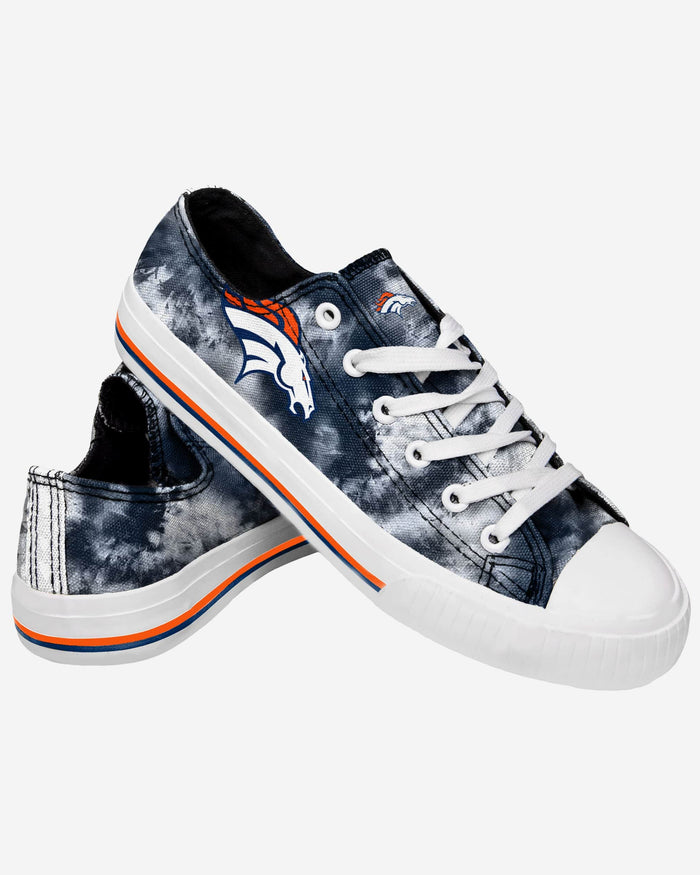 Denver Broncos Womens Low Top Tie-Dye Canvas Shoe FOCO - FOCO.com