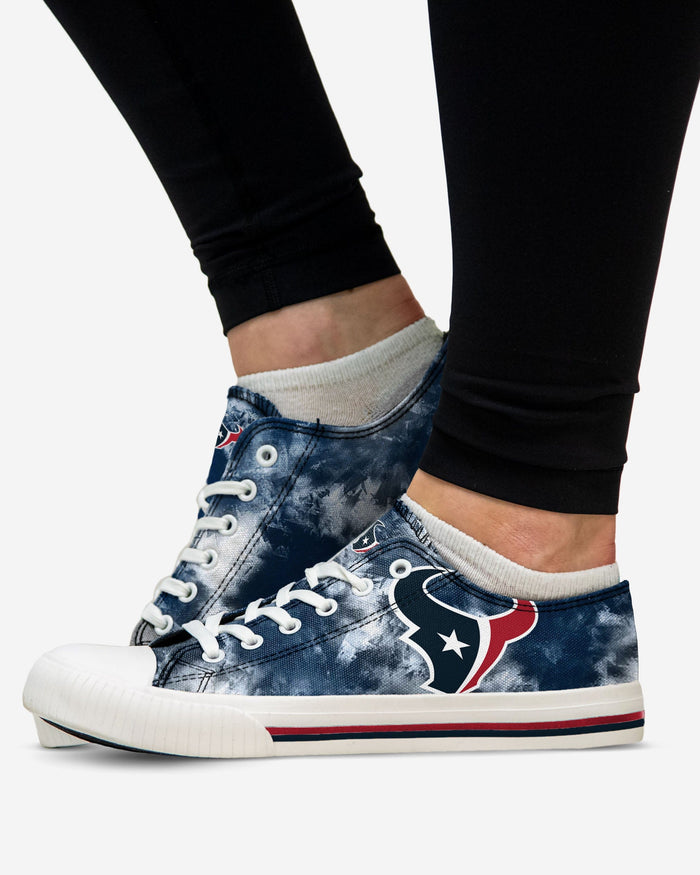 Houston Texans Womens Low Top Tie-Dye Canvas Shoe FOCO - FOCO.com