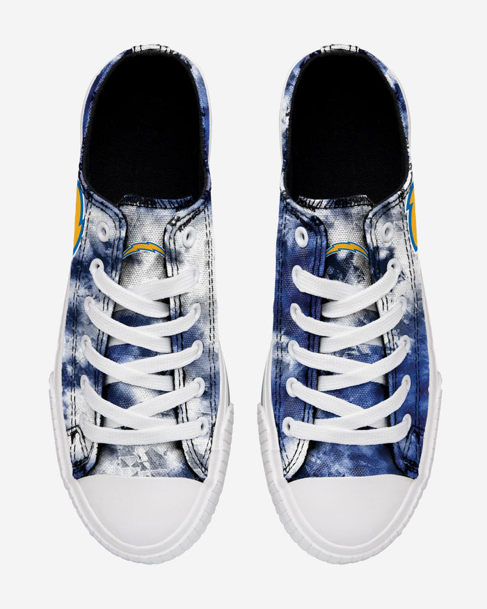 Los Angeles Chargers Womens Low Top Tie-Dye Canvas Shoe FOCO - FOCO.com