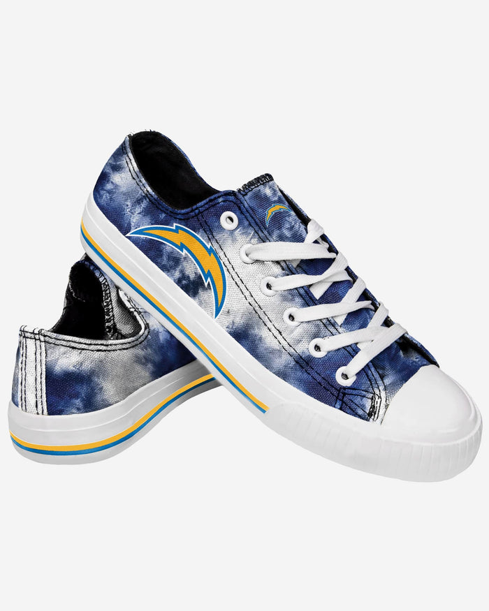 Los Angeles Chargers Womens Low Top Tie-Dye Canvas Shoe FOCO - FOCO.com