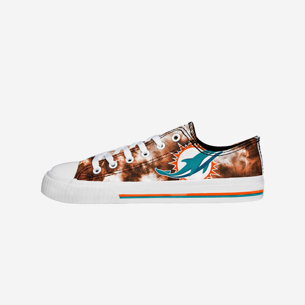 Miami Dolphins Womens Low Top Tie-Dye Canvas Shoe FOCO 6 - FOCO.com