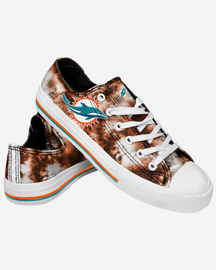 Miami Dolphins Womens Low Top Tie-Dye Canvas Shoe FOCO - FOCO.com