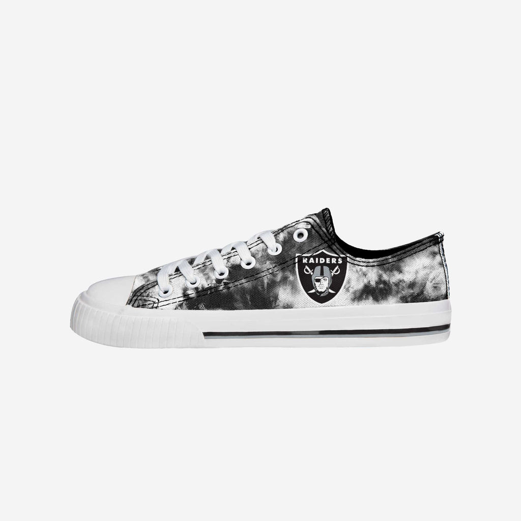 Las Vegas Raiders Womens Low Top Tie-Dye Canvas Shoe FOCO 6 - FOCO.com