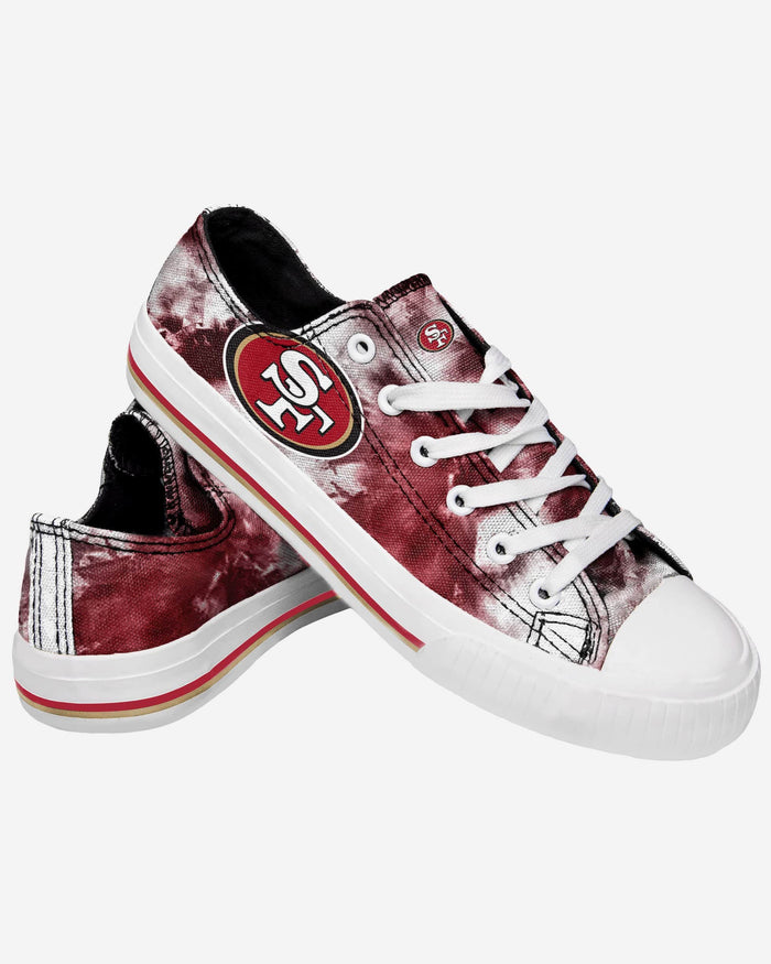 San Francisco 49ers Womens Low Top Tie-Dye Canvas Shoe FOCO - FOCO.com