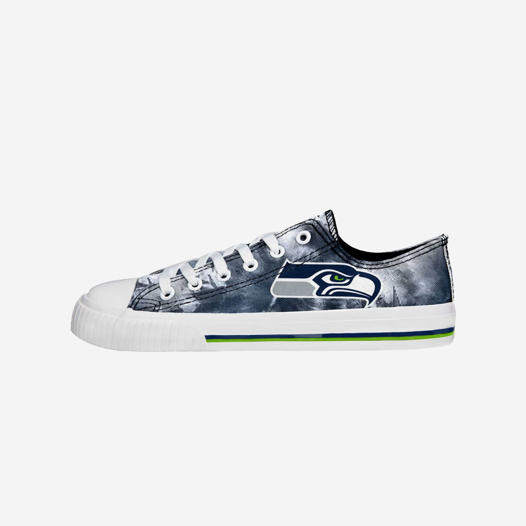 Seattle Seahawks Womens Low Top Tie-Dye Canvas Shoe FOCO 6 - FOCO.com