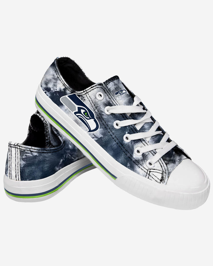 Seattle Seahawks Womens Low Top Tie-Dye Canvas Shoe FOCO - FOCO.com